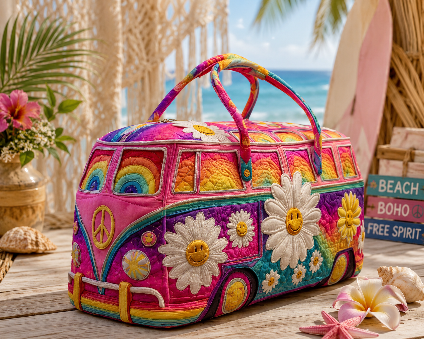 Retro Daisy Weekender Bag