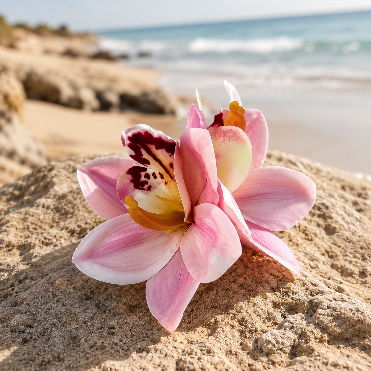 Tropical orchid hair peices