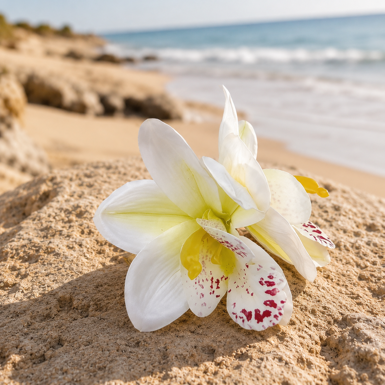 Tropical orchid hair peices