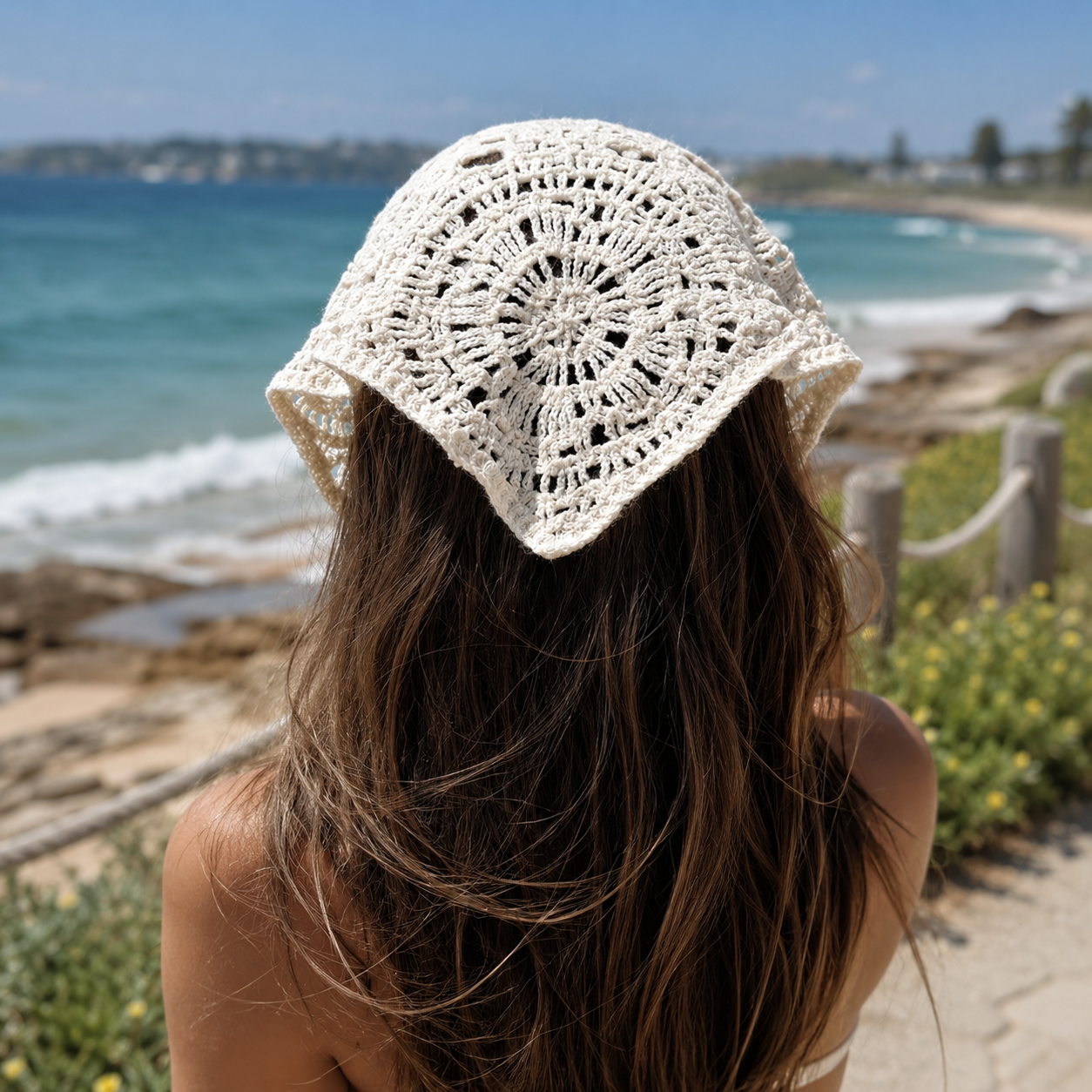 salt & sand crochet bandana