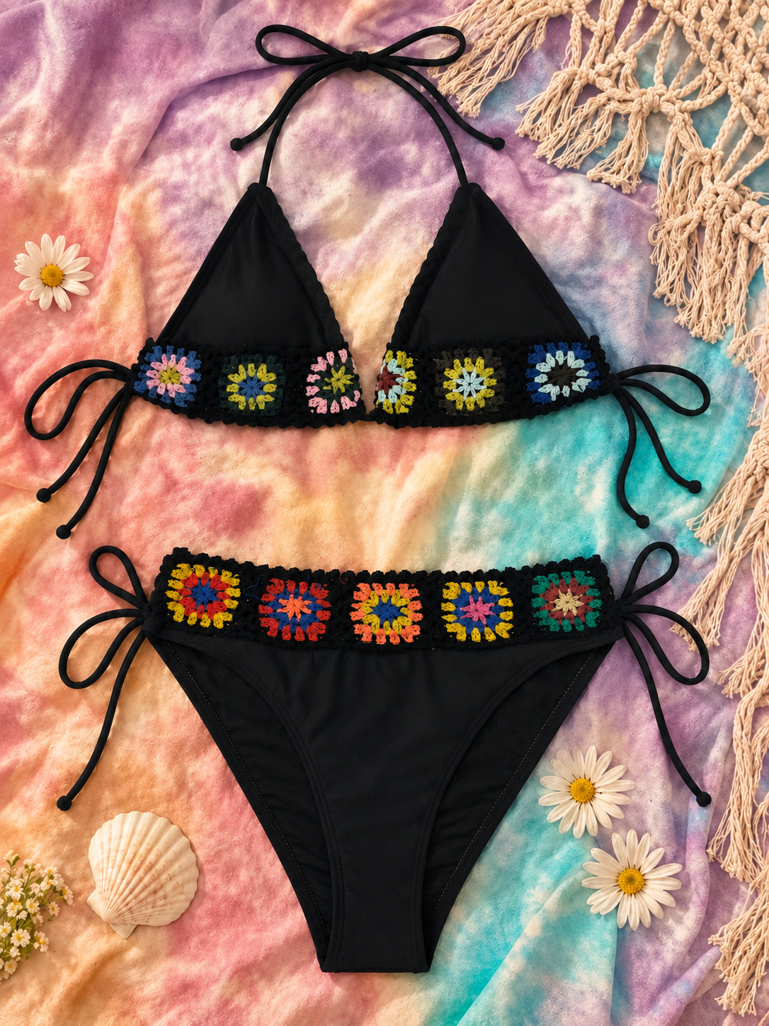 Gypsy Bloom Crochet Bikini set
