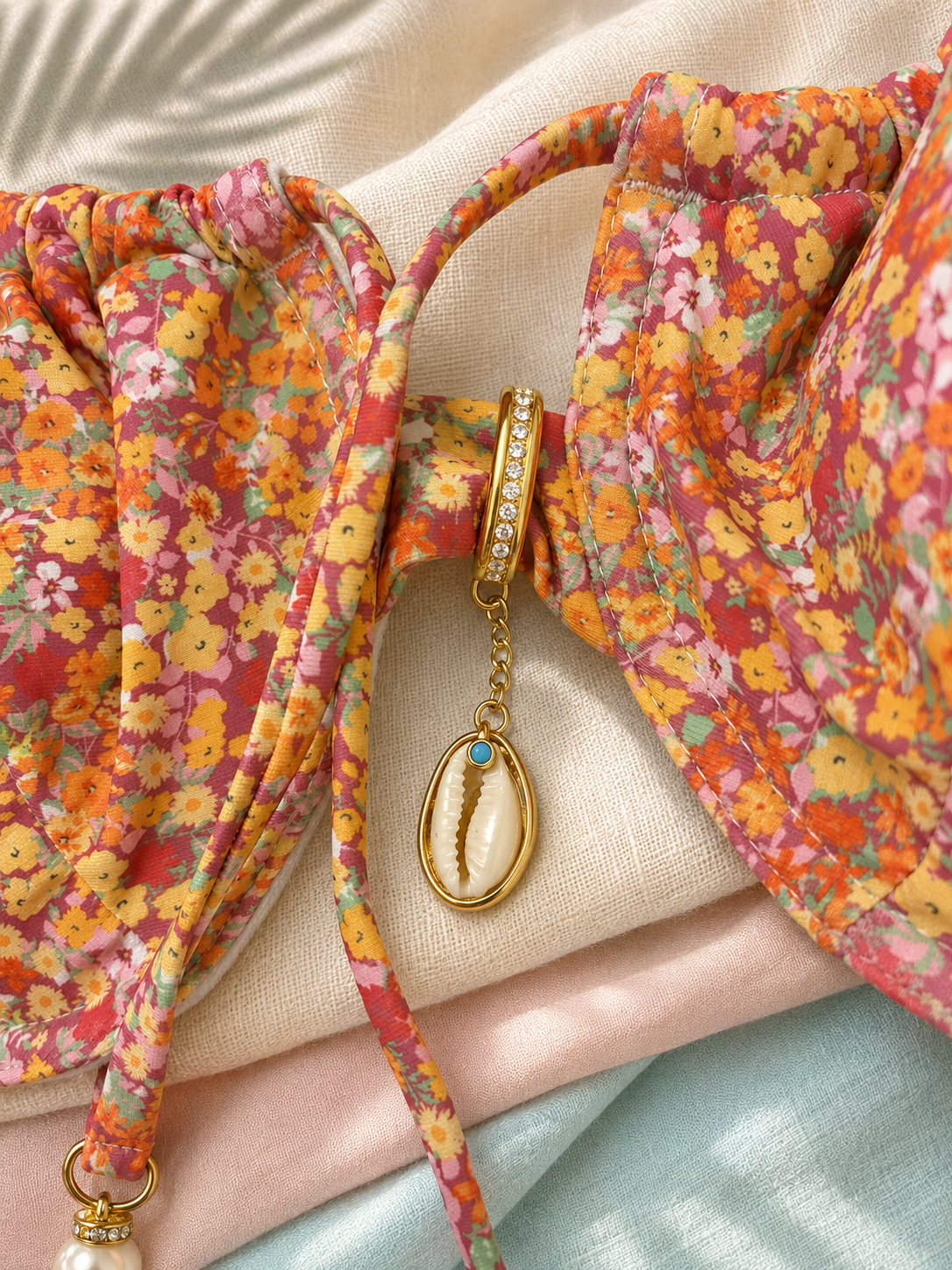 Golden Seashell Treasures Charm Set