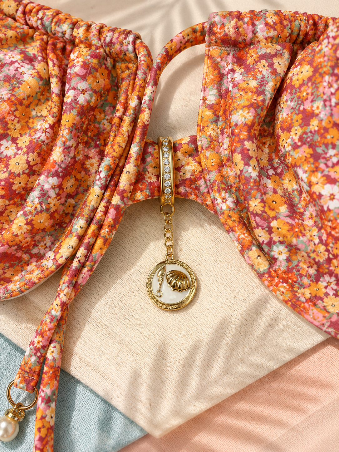 Golden Seashell Treasures Charm Set
