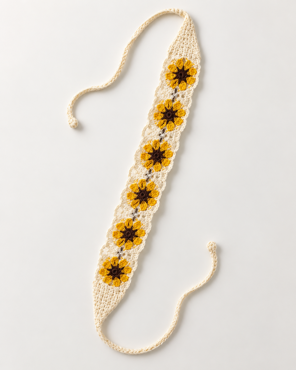 sunflower crochet head wrap