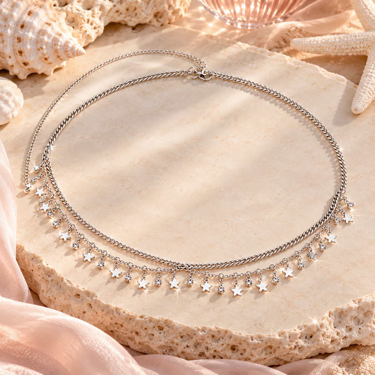Starlight Silver Belly Chain ✨