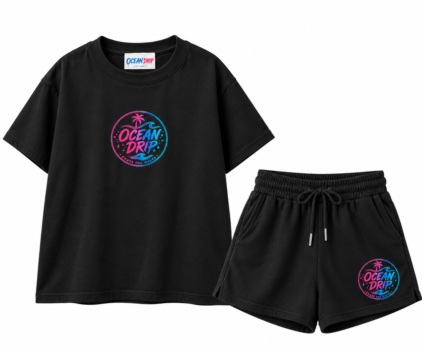 Ocean Drip Midnight Surf Set 🖤🌊