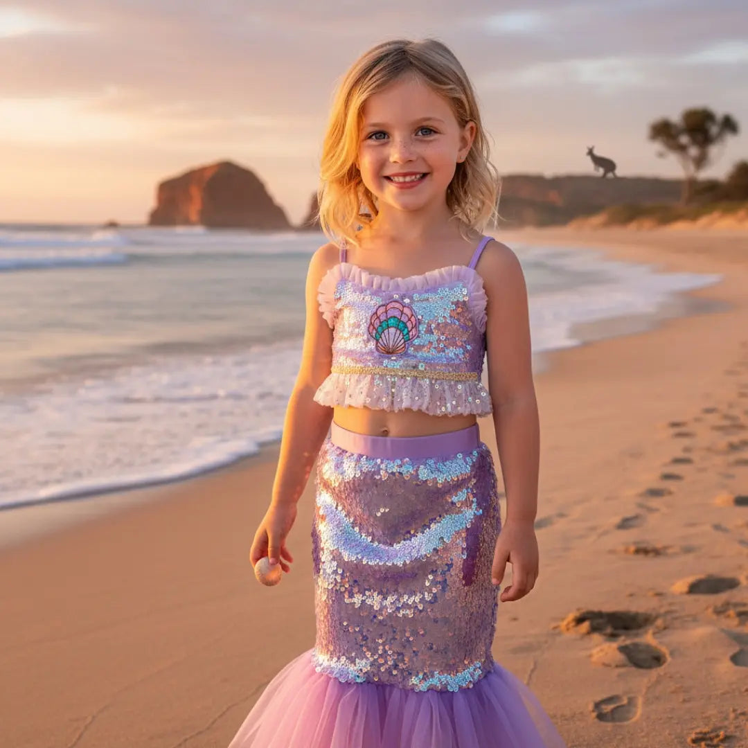 Mermaid Top & Skirt Set